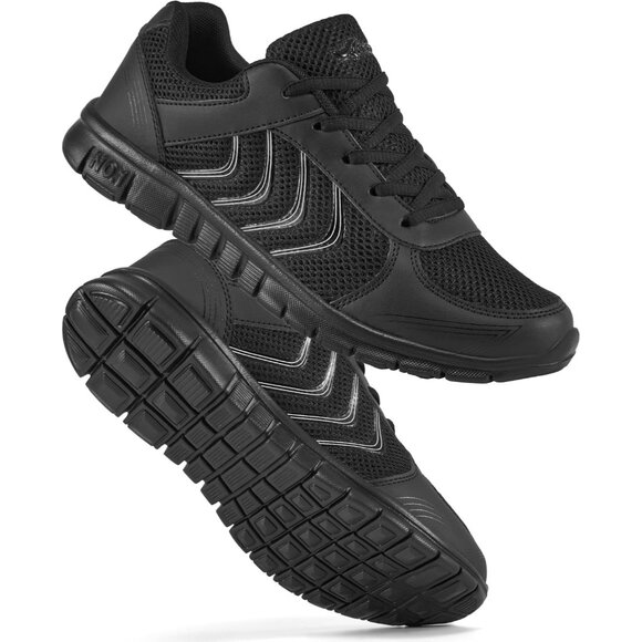 Shoes - Women's Black Comfortable Non Slip Breathable Lightweight Walking Sneakers